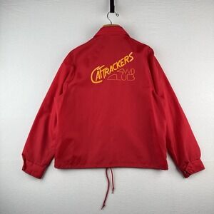 80's Vintage CatTrackers 4WD Club Coach Light Jacket Red Men's Large